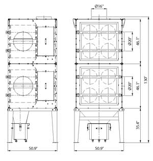 Filtering unit UFO-4-M-2